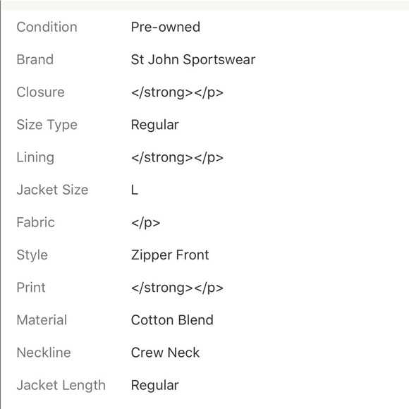 ST JOHN SPORTSWEAR DENIM JACKET SIZE LARGE - Picture 6 of 6